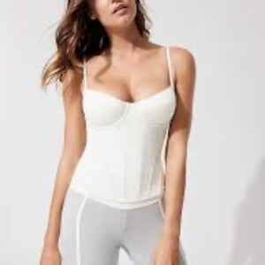 Ernest Leoty Cream Romy Corset Bustier Active Top Cami Medium NWOT $270 Retail
